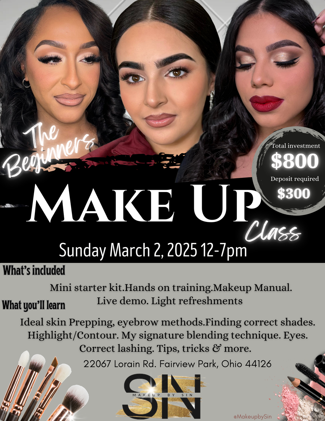 The Beginners Makeup Class 📍Cleveland 3/2/25